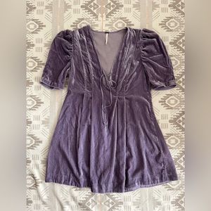 Free People Velvet Purple Tunic / Size XS